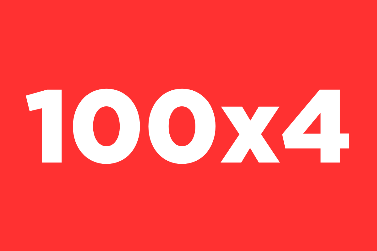 100x4