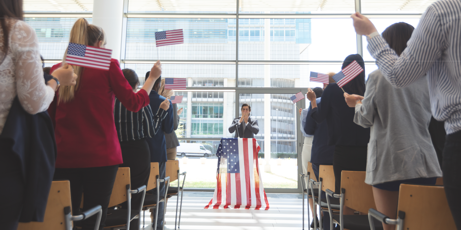 Citizenship oath being administered